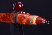 Amboyna Burl Native American Flute, Minor, Mid G-4, #H13H